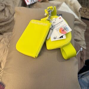 Lululemon Bright Yellow Pouch and Cardholder Set